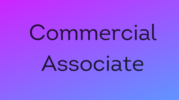 We are looking for a commercial associate or agency.