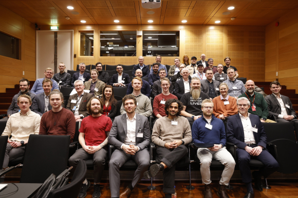 Et 40-talls personer deltok i Norges Bank sitt Hackaton-seminar om Digitale sentralbankpenger i midten av januar, hvor løsninger fra 12 grupper ble presentert. (Foto: Nils Stian Aasheim)