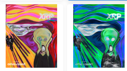 Edvard Munch sitt Skrik-bilde er inspirasjonen bak et norsk NFT-prosjekt som nå har hevet seg inn i tvisten mellom de amerikanske børsmyndighetene SEC og blokkjeden Ripple (XRP).