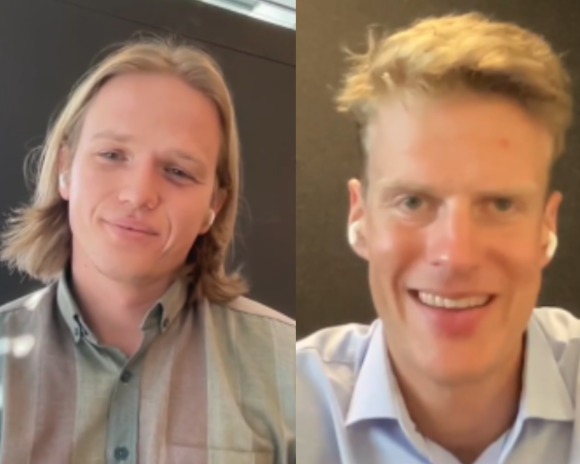 Torkel Rogstad (t.v.) og Torbjørn Bull Jenssen var de mest populære intervjuobjektene hos Kaupr i 2023