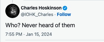 “Who? Never heard of them” tweeted Charles Hoskinson tidlig om K33-analysen.